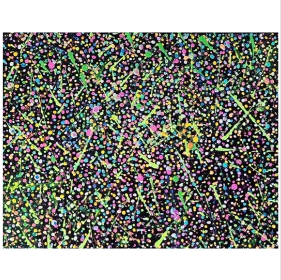 Hand Crafted Textured Abstract Design 11x14 Inches Canvas Painting - Picture 3 of 4